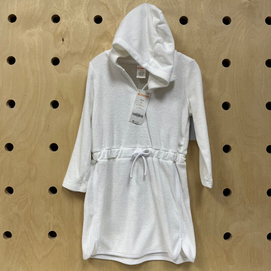 White Terry Hooded Swim Cover NEW!