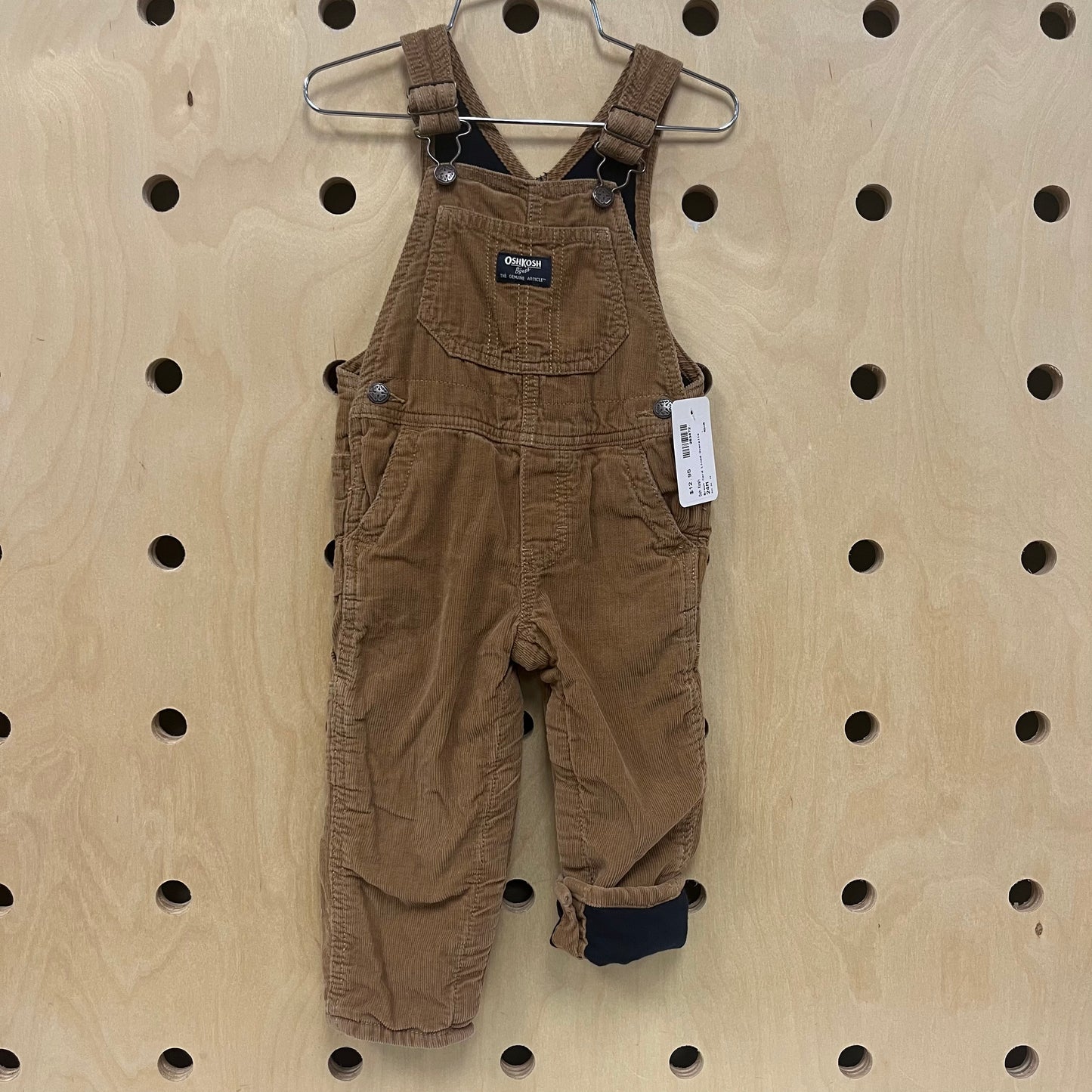 Brown Cord Lined Overalls