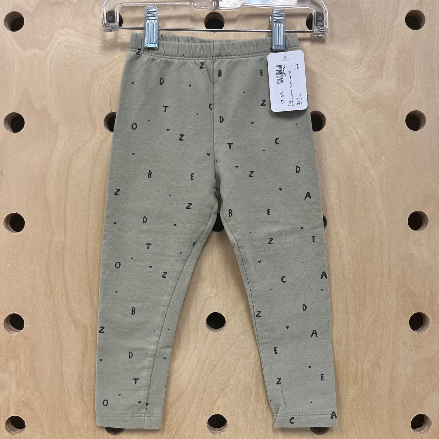 Green Alphabet Thick Leggings