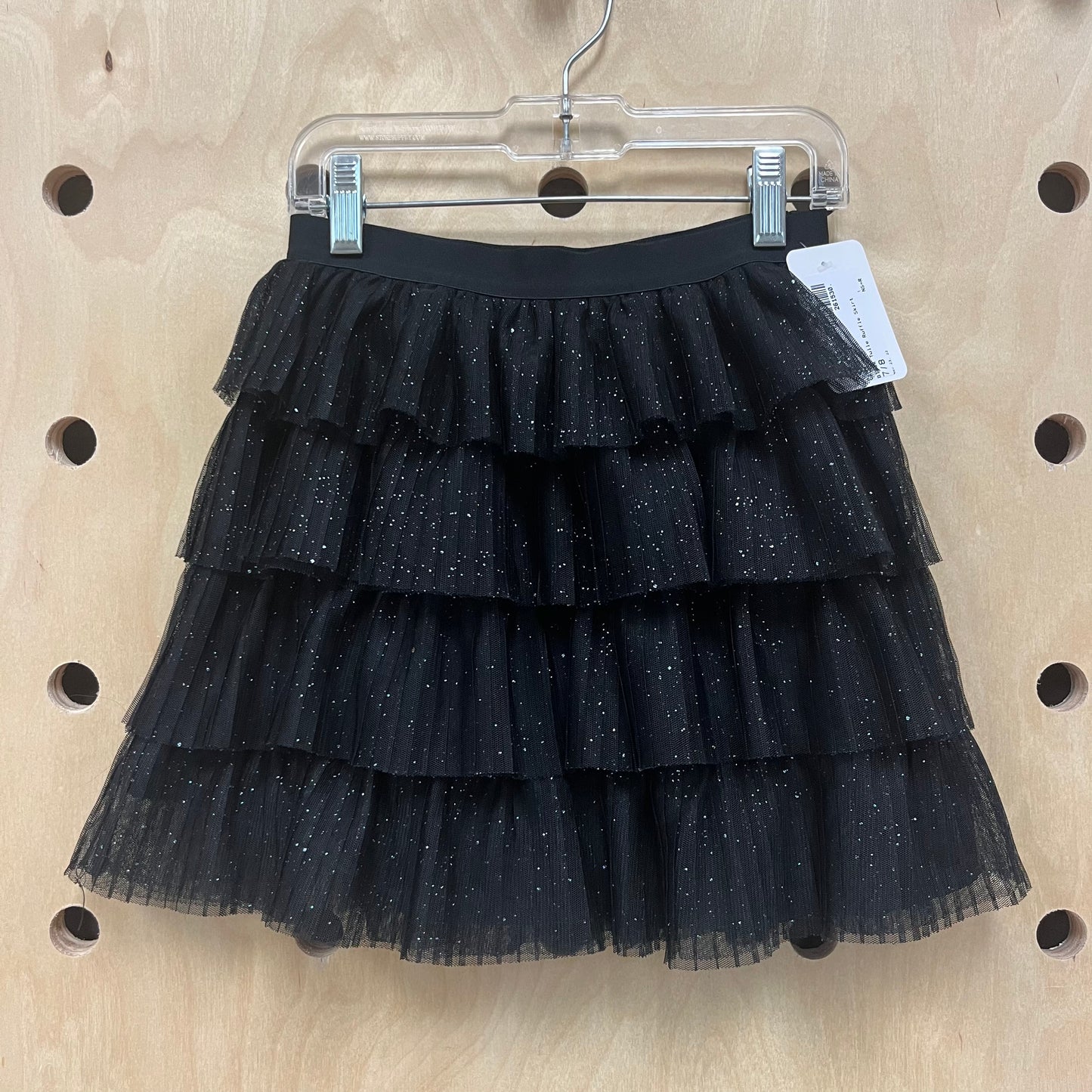 Black Tulle Ruffle Skirt