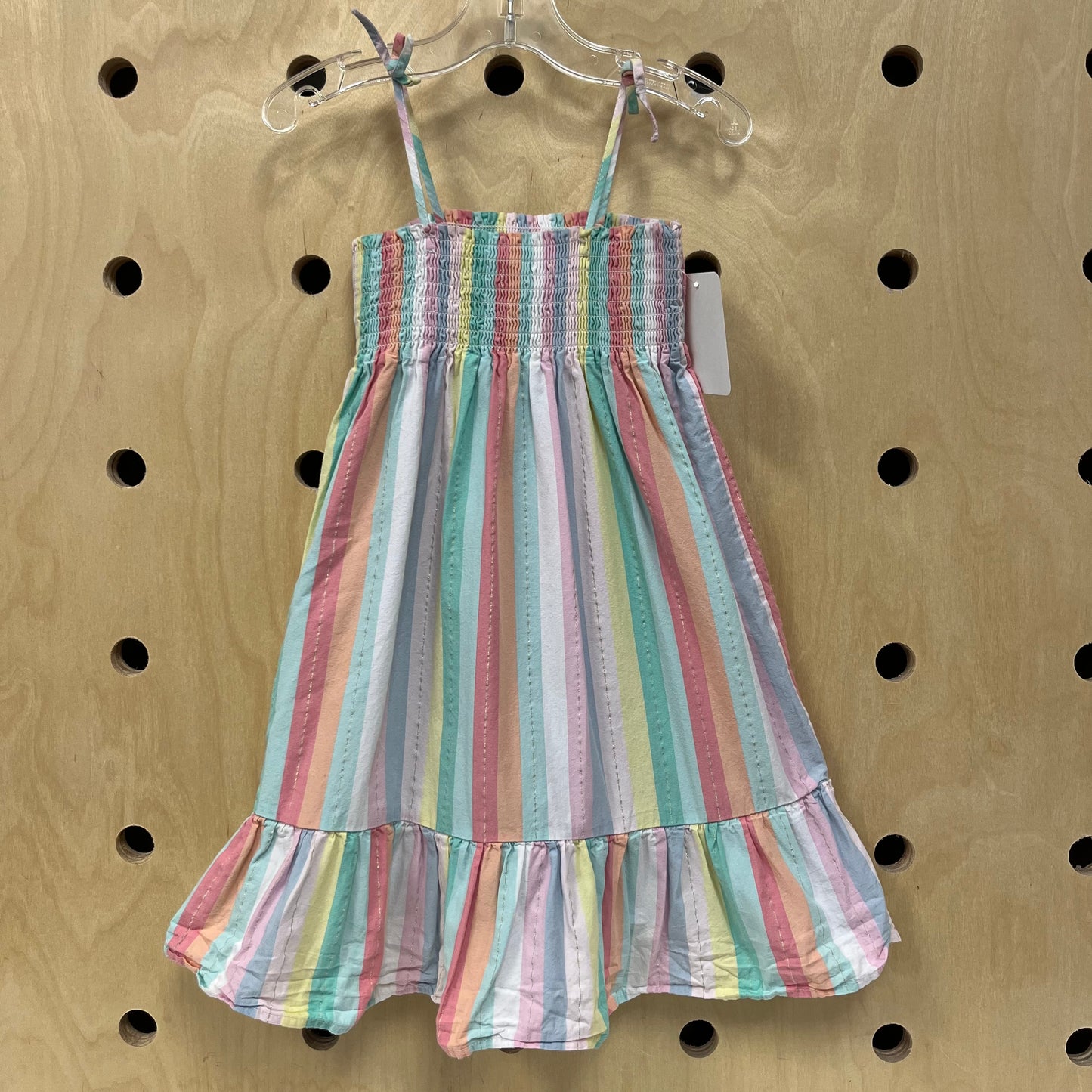 Pastel Rainbow Smocked Dress
