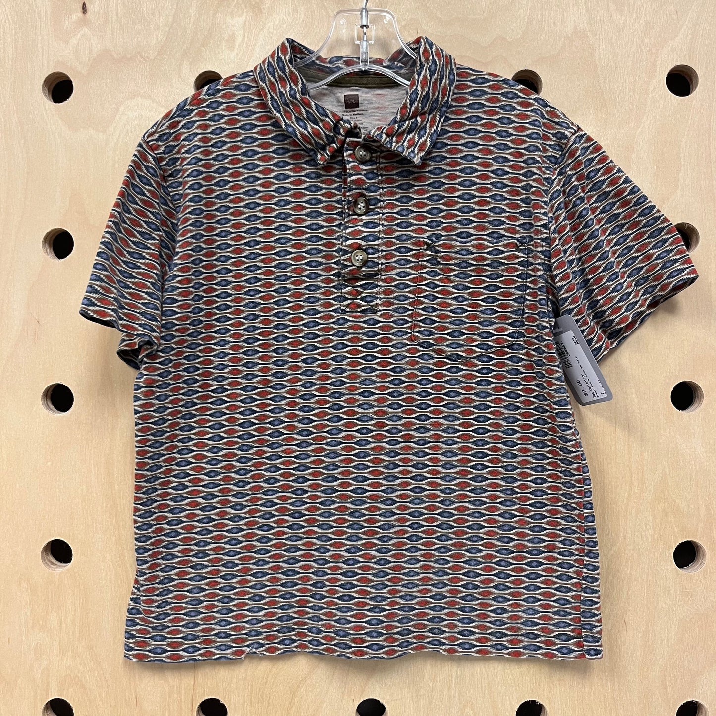 Brown Red & Blue SS Polo