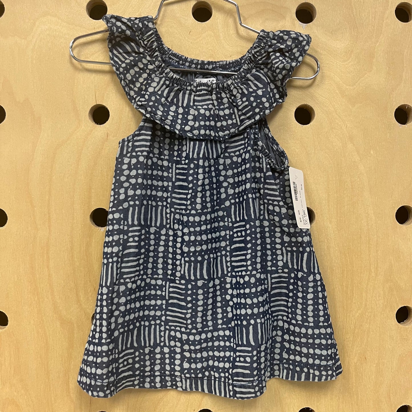 Blue Ruffle Collar Dress