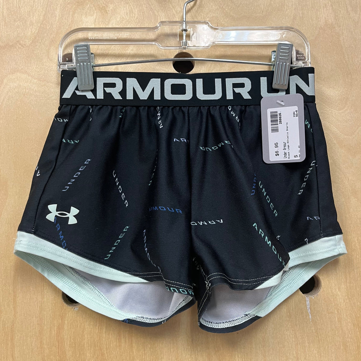 Black Logo Athletic Shorts