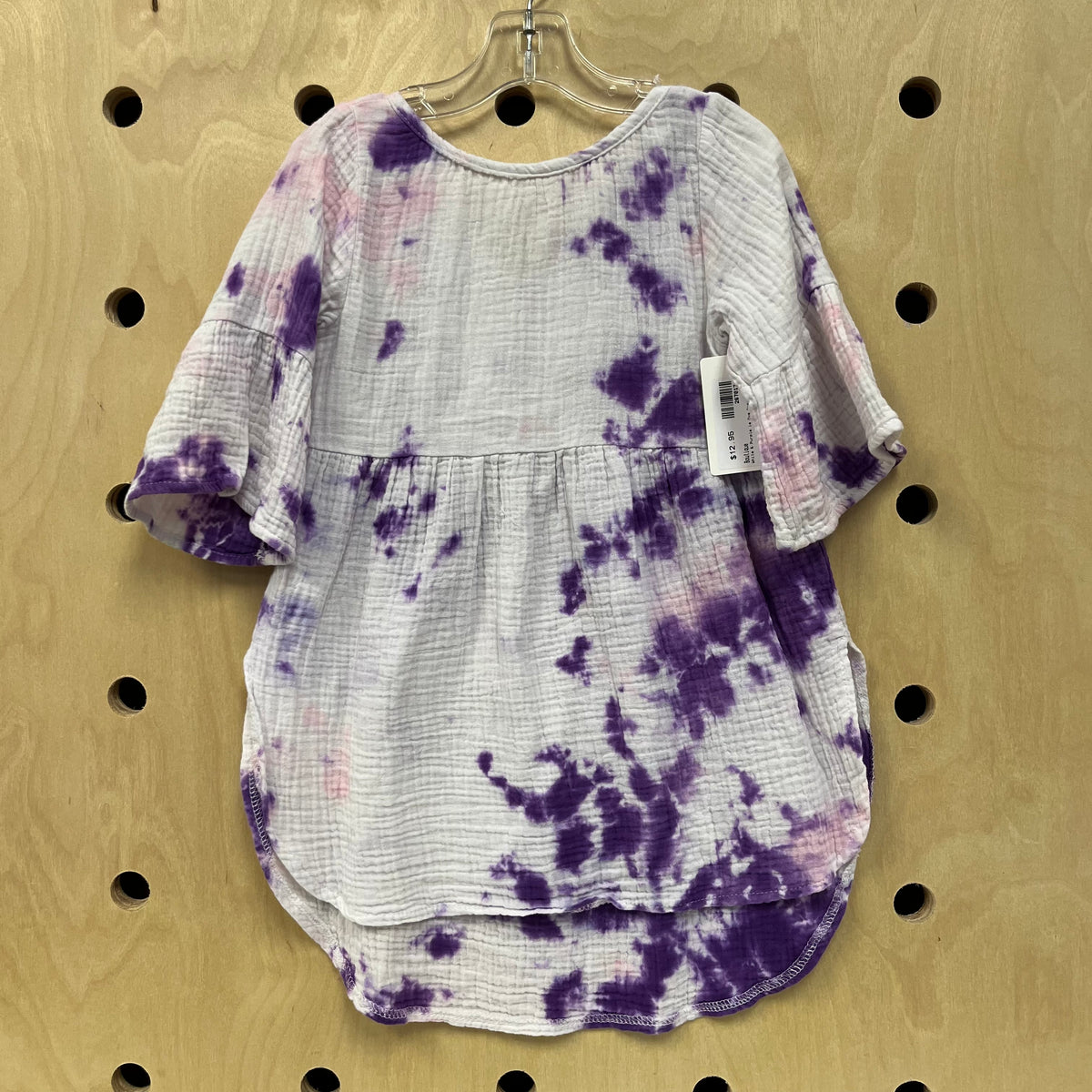 White & Purple Tie Dye Dress