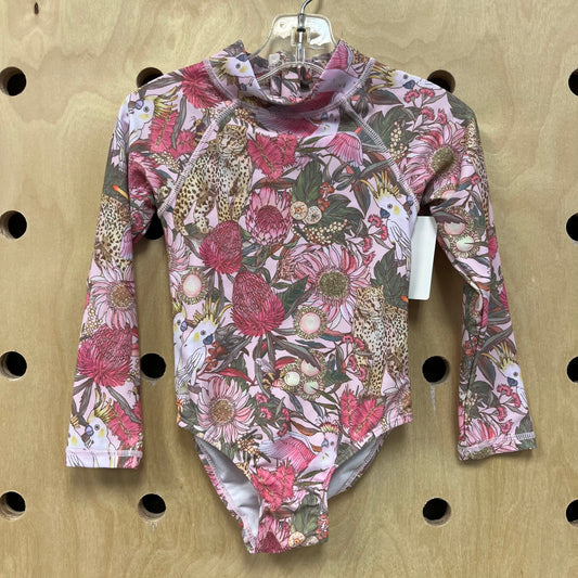 Pink Floral Swimsuit