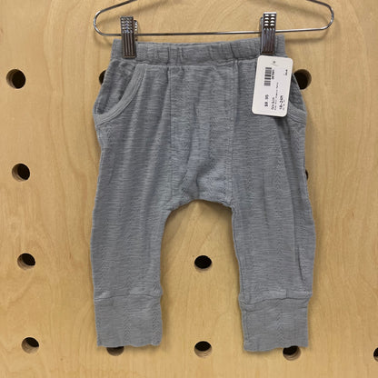 Grey Lacey Knit Organic Pants