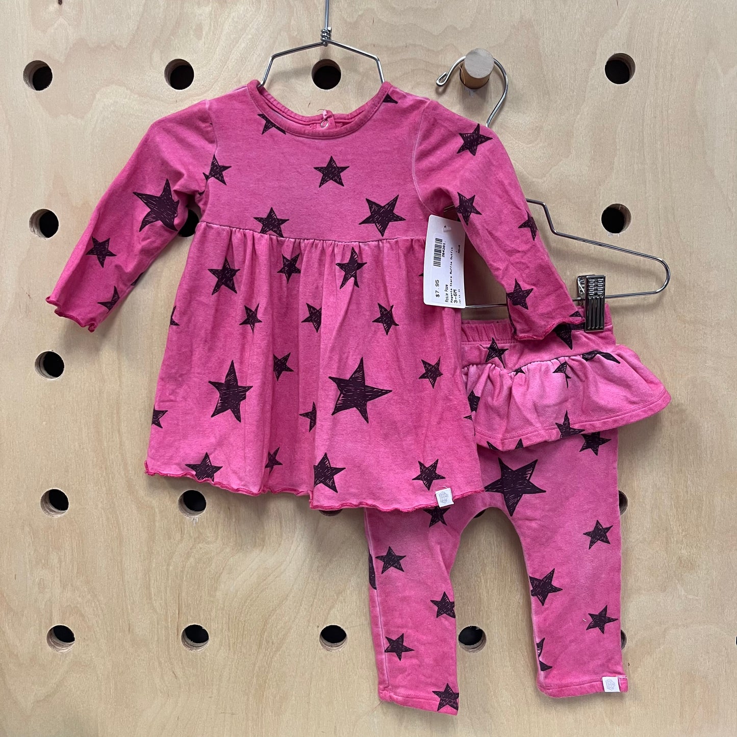 Magenta Stars Ruffle Outfit