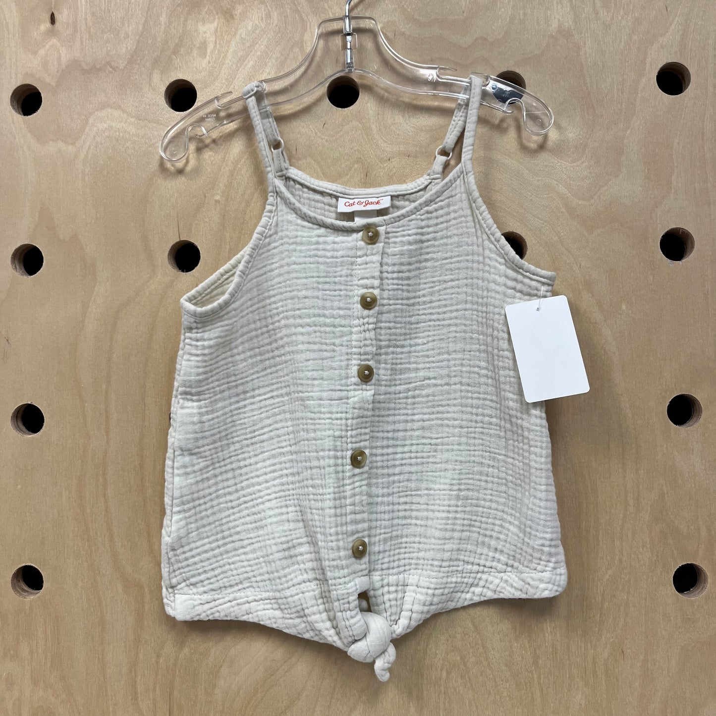 Cream Gauze Tank
