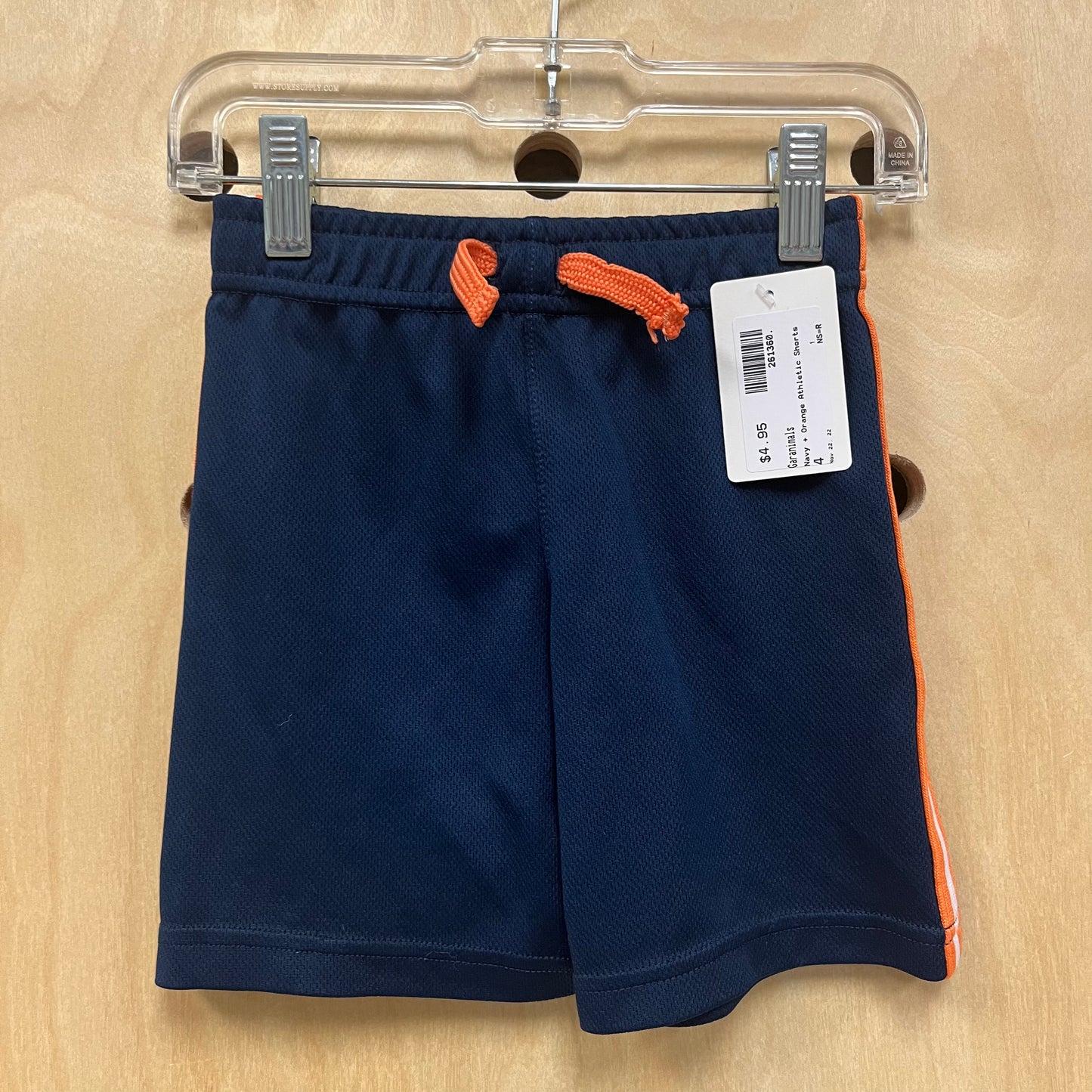 Navy + Orange Athletic Shorts