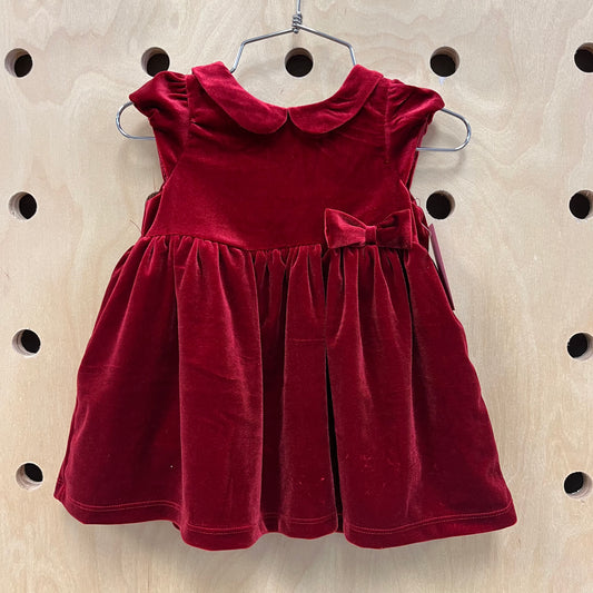 Red Velour Holiday Dress NEW!