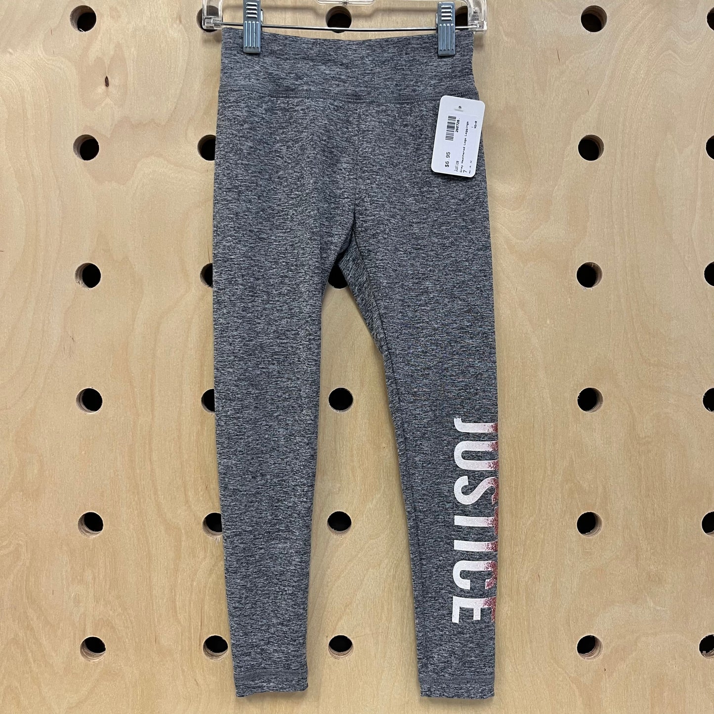 Grey Heathered Logo Leggings