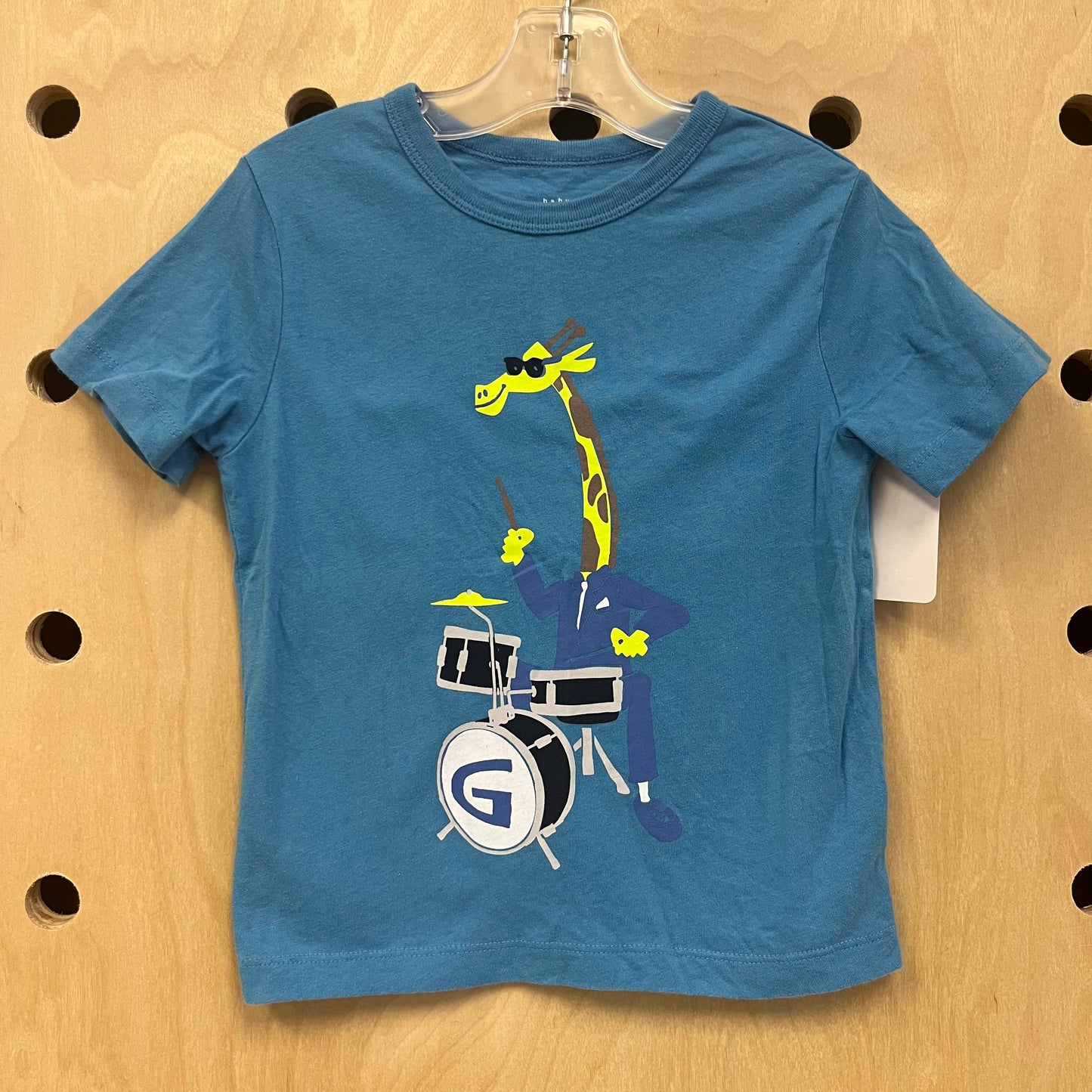 Blue Giraffe Drummer Tee