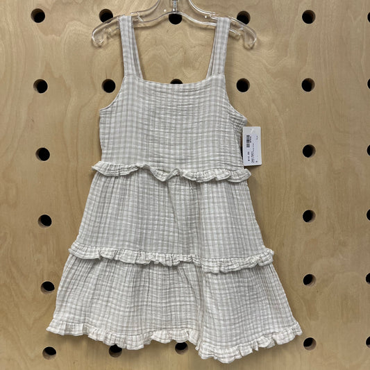 Beige & White Gauze Dress