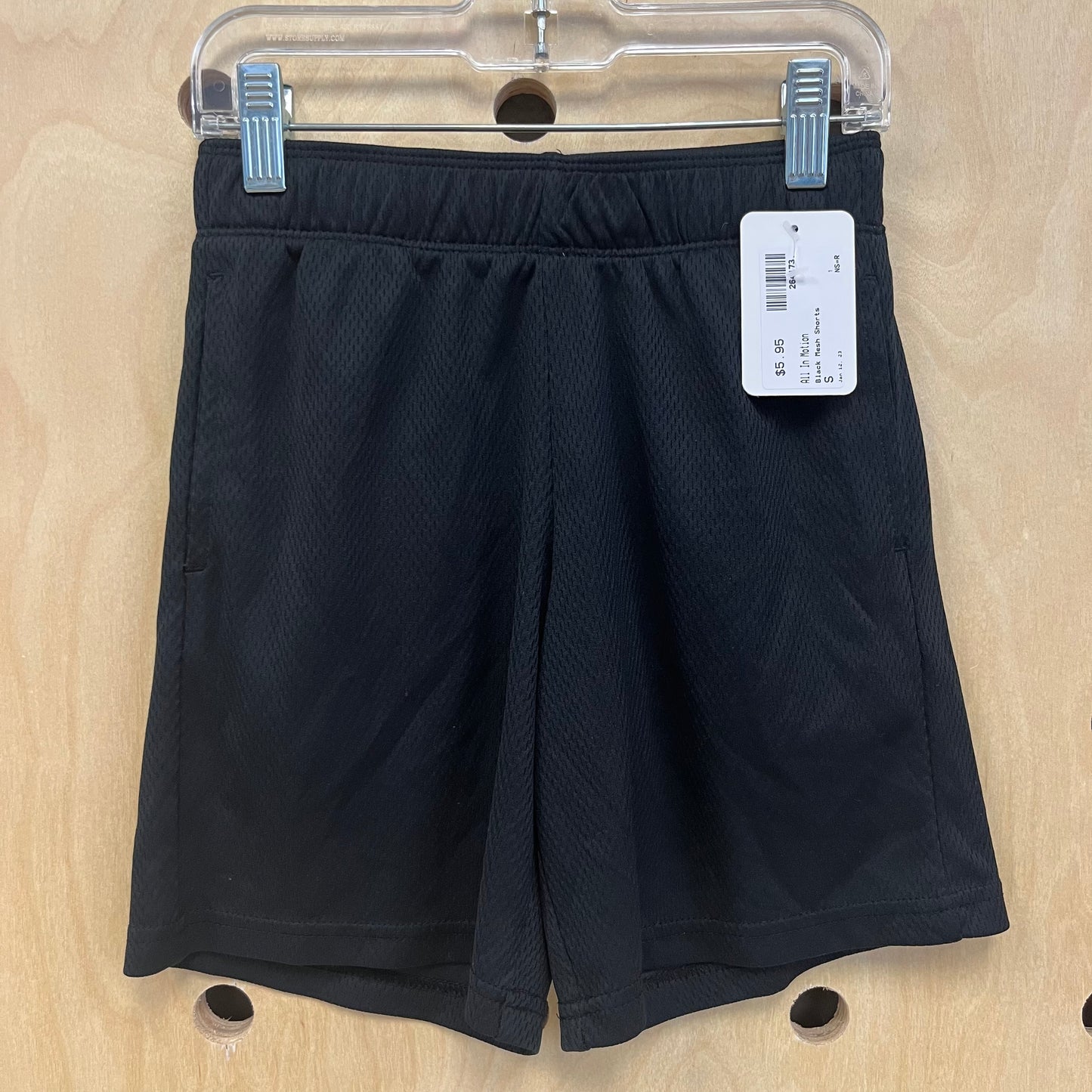 Black Mesh Shorts