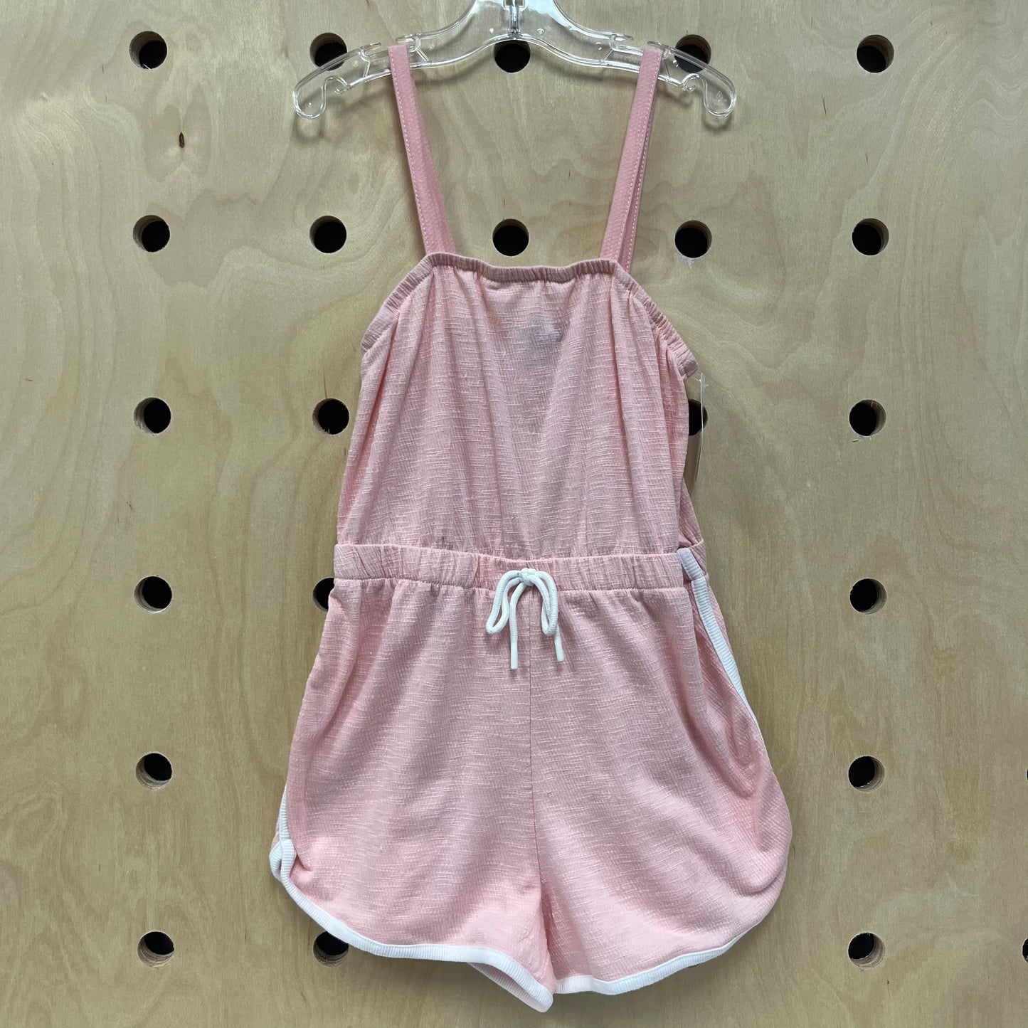 Pink Drawstring Waist Romper