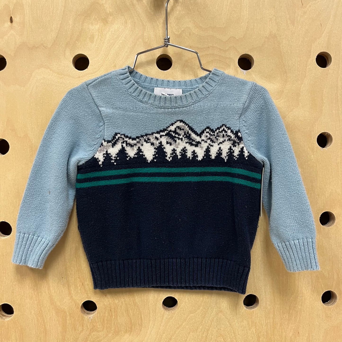Blue Snowy Mountains Sweater