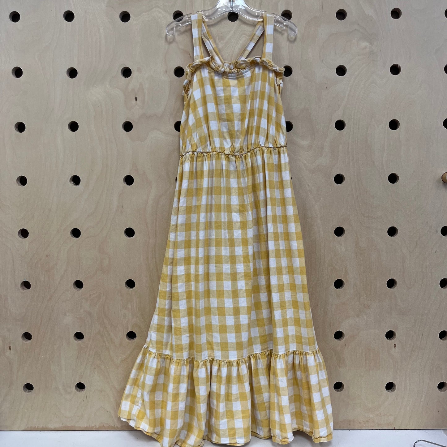 Yellow Plaid Maxi Dress