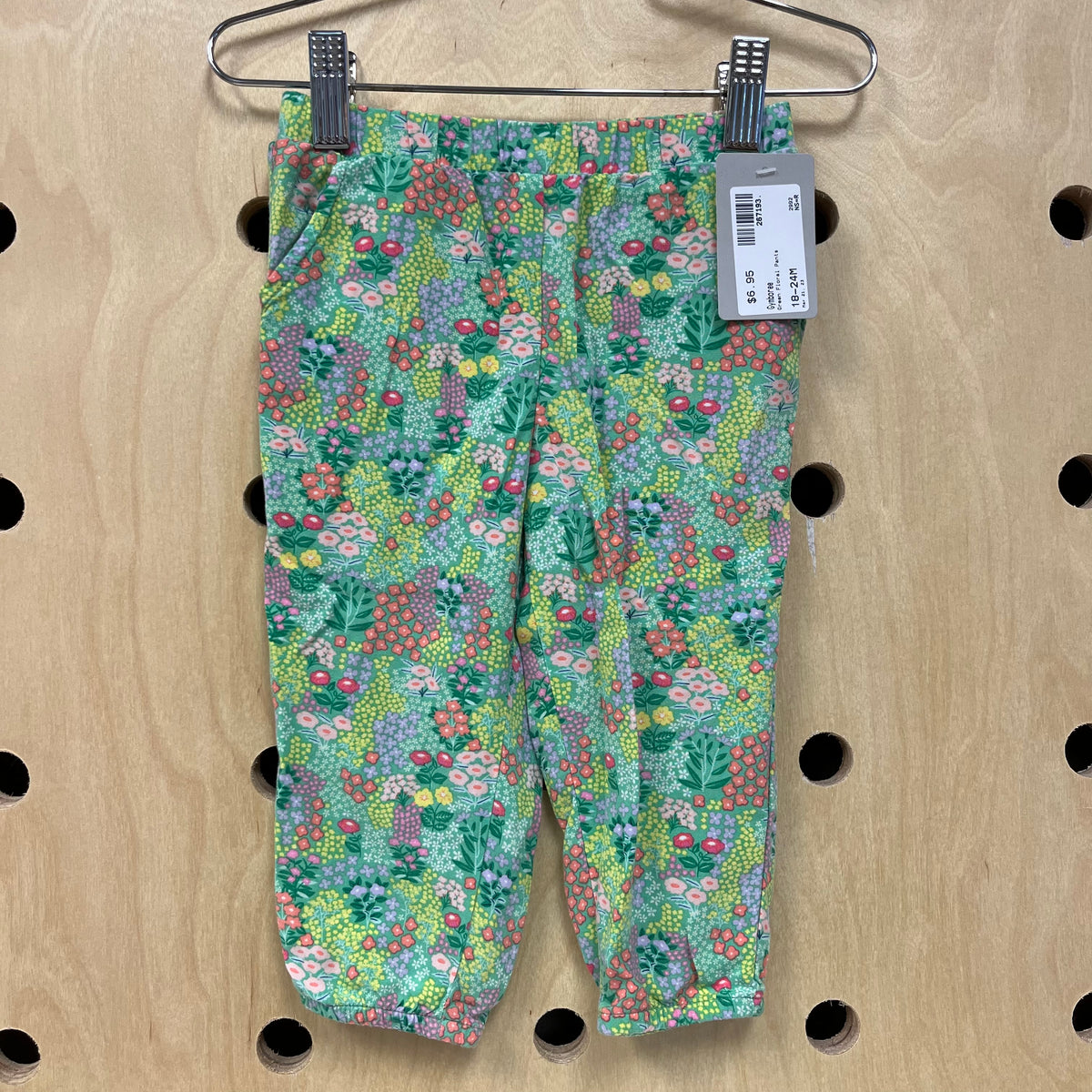 Green Floral Pants