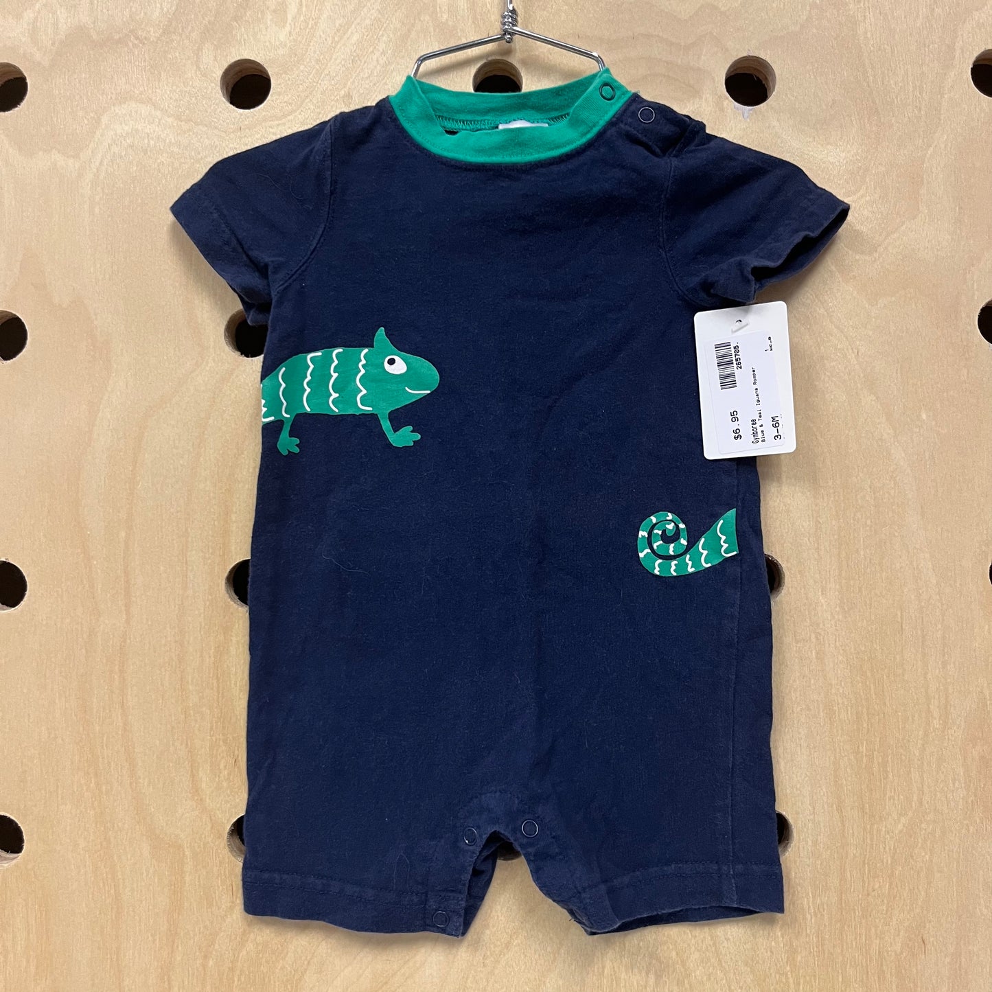 Blue & Teal Iguana Romper