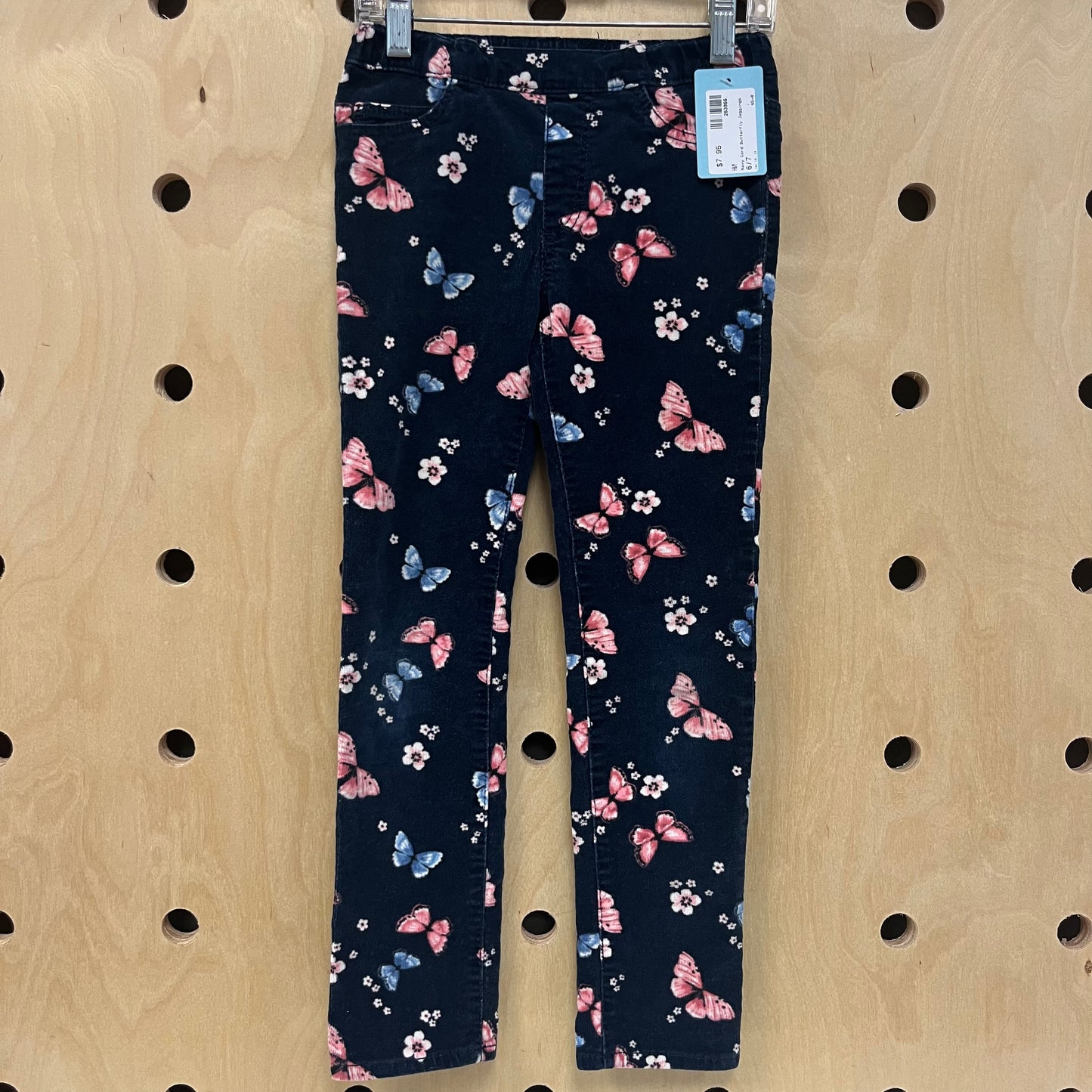 Navy Cord Butterfly Jeggings