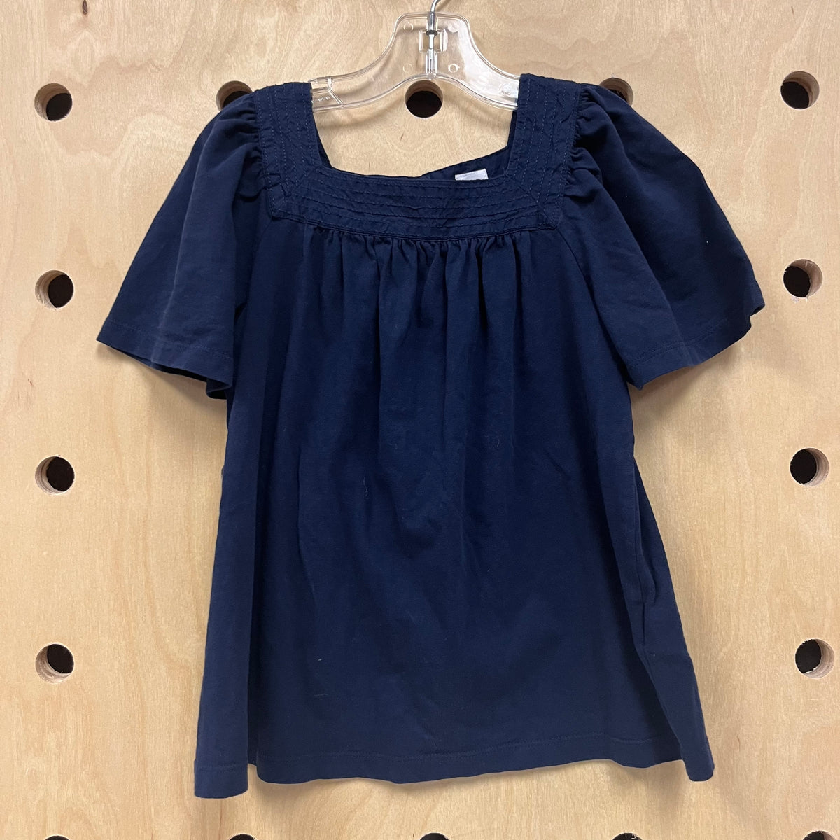 Blue Ruffle Sleeve Top