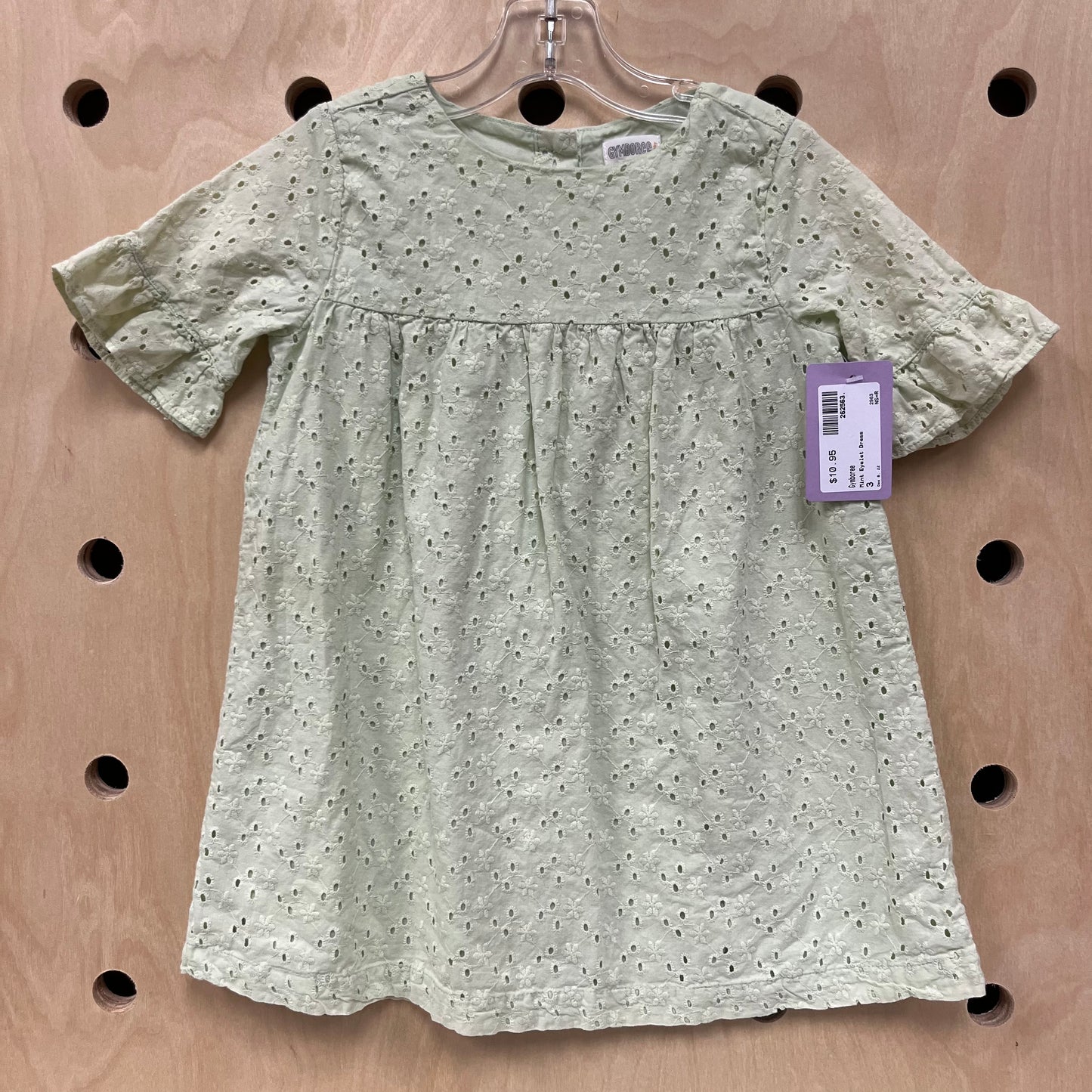 Mint Eyelet Dress