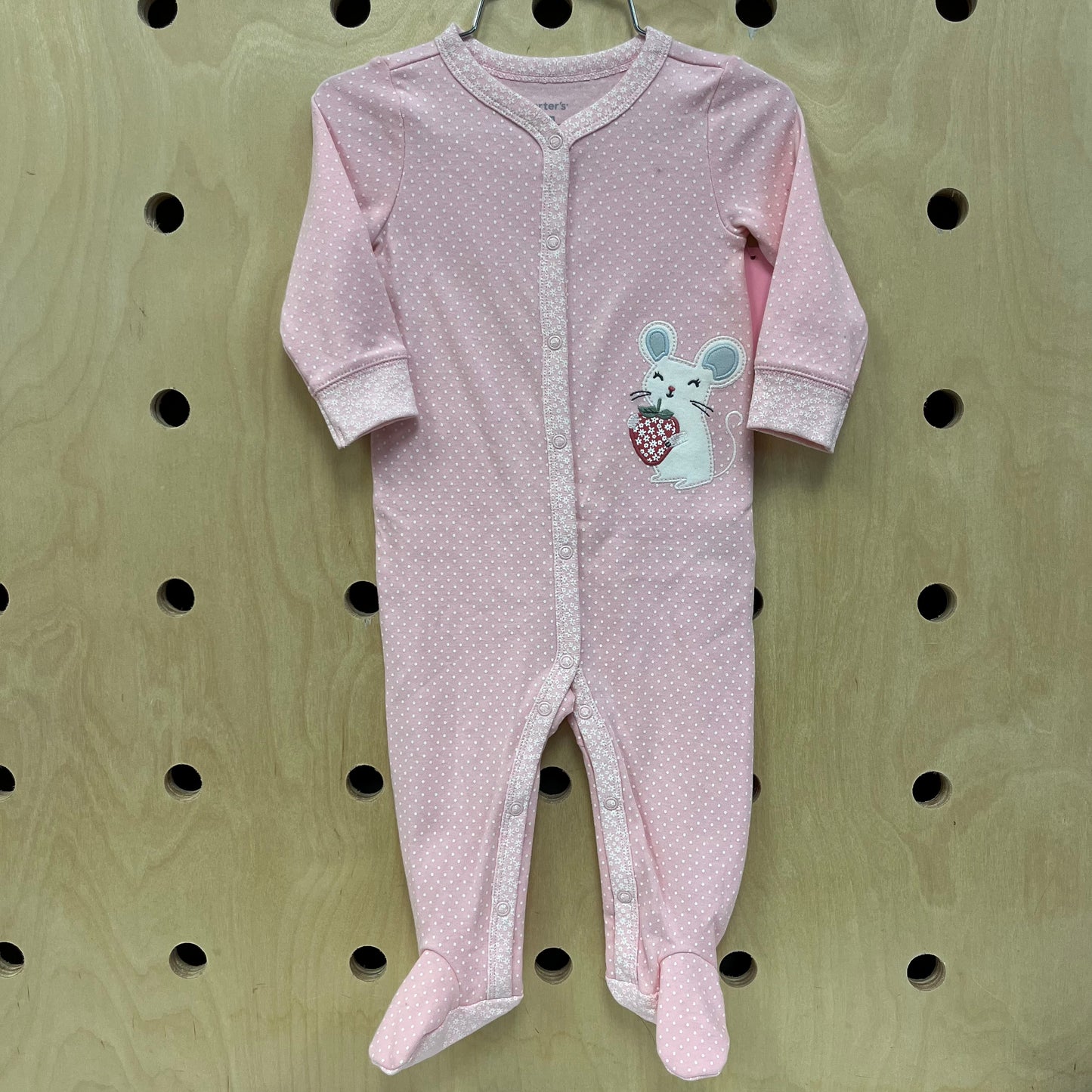 Pink Mouse Footies
