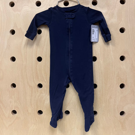 Dark Blue Zippered Footies
