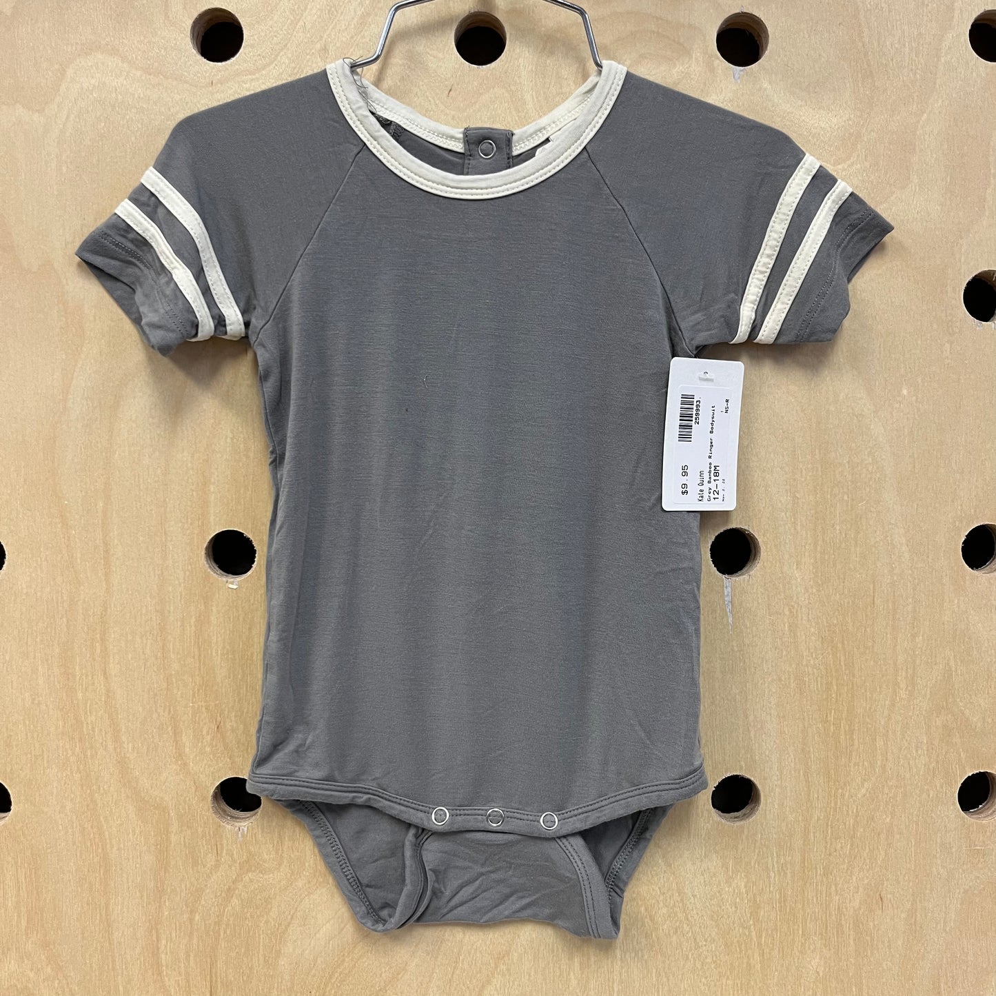 Grey Bamboo Ringer Bodysuit