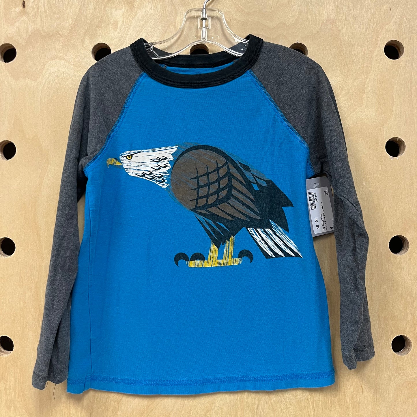 Grey & Blue Eagle Raglan