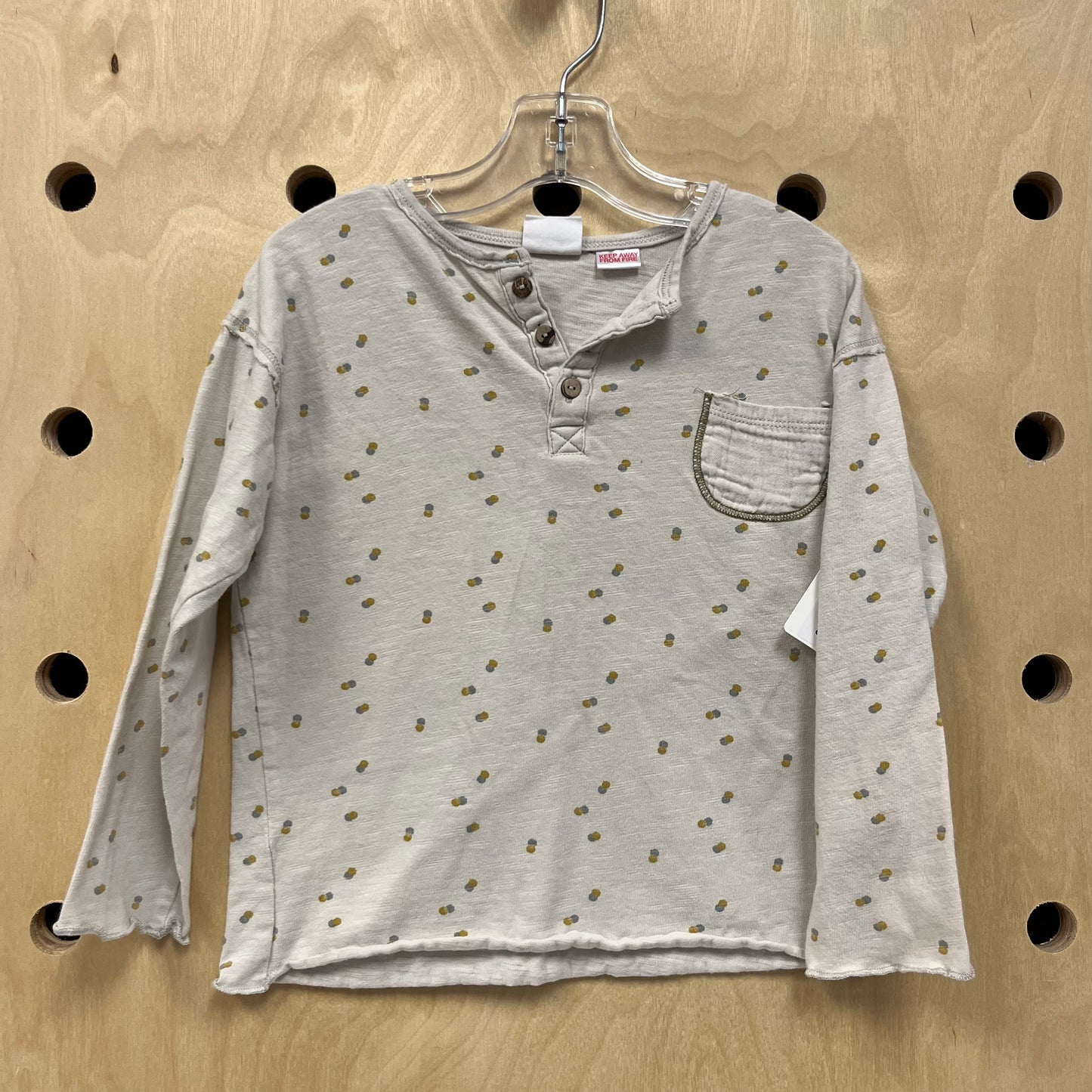 Beige Speckled Henley