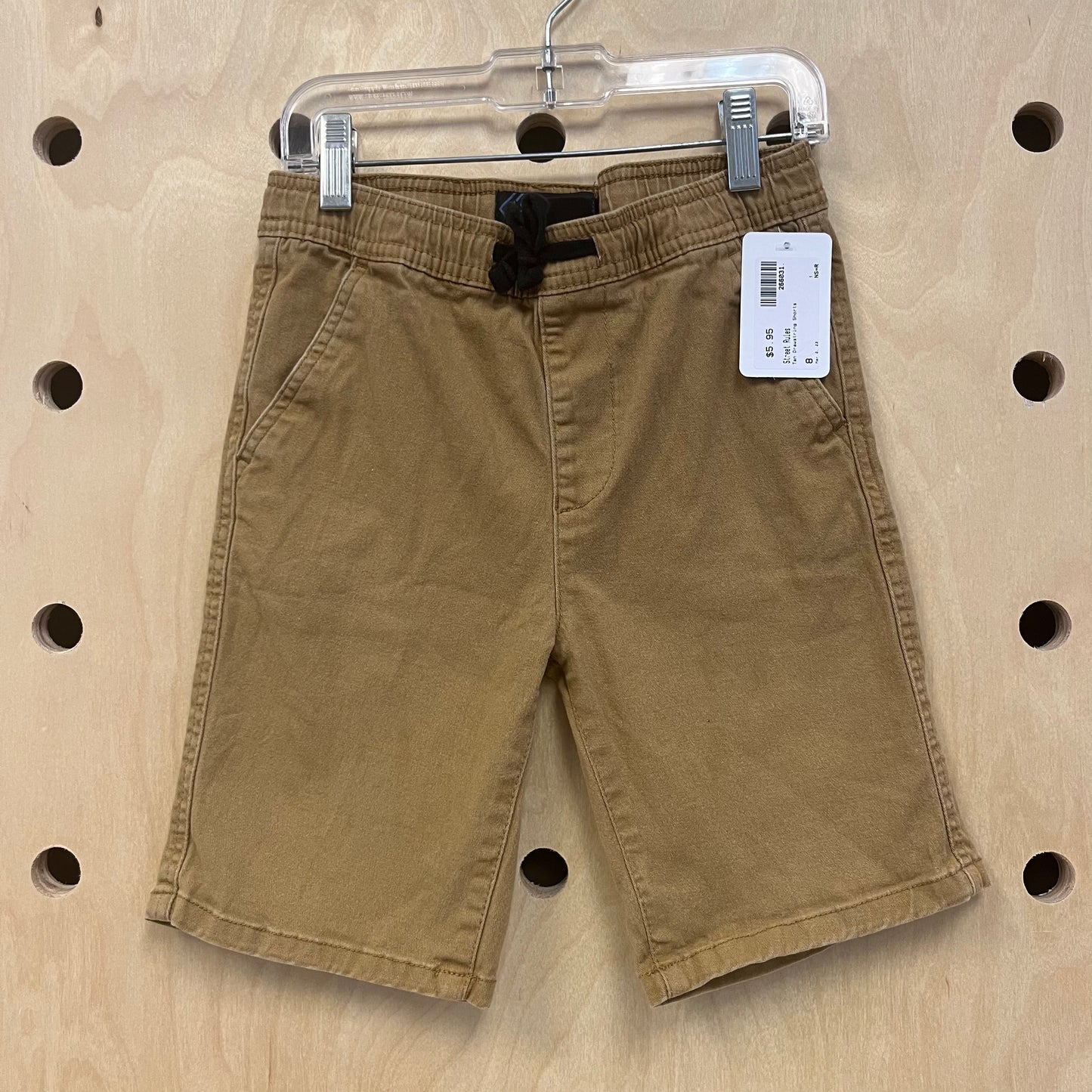 Tan Drawstring Shorts