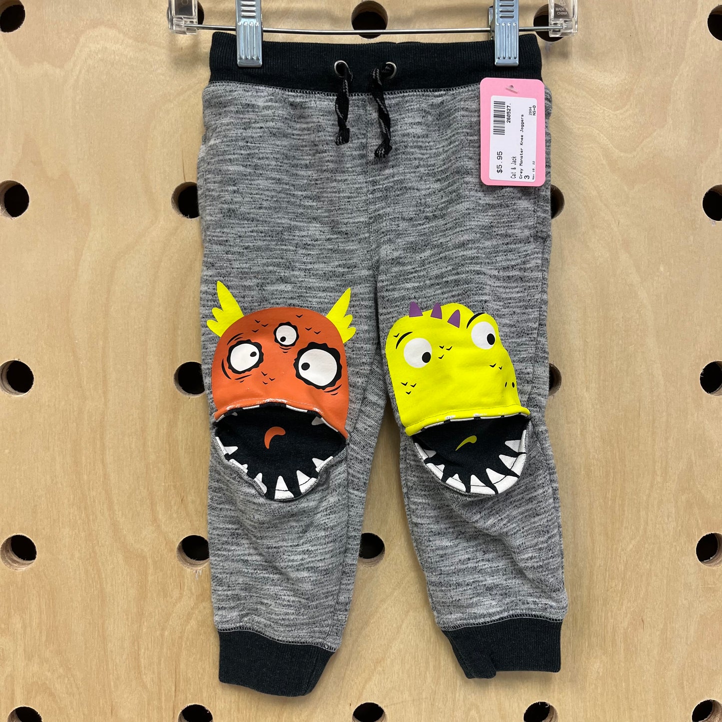 Grey Monster Knee Joggers