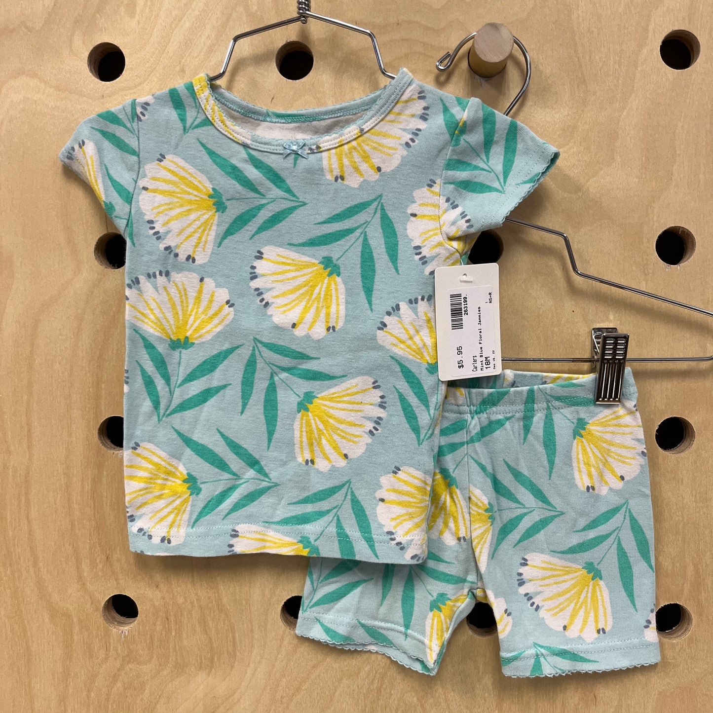 Mint Blue Floral Jammies