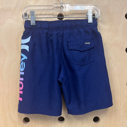 Blue Logo Swim Trunks
