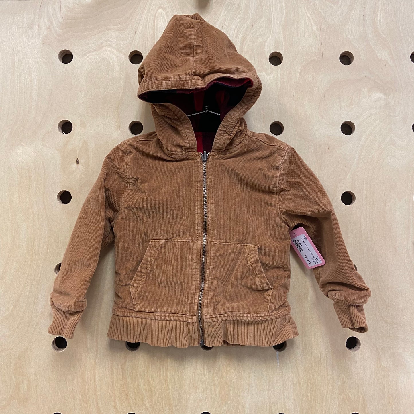 Brown Cord Plaid Lined Jacket