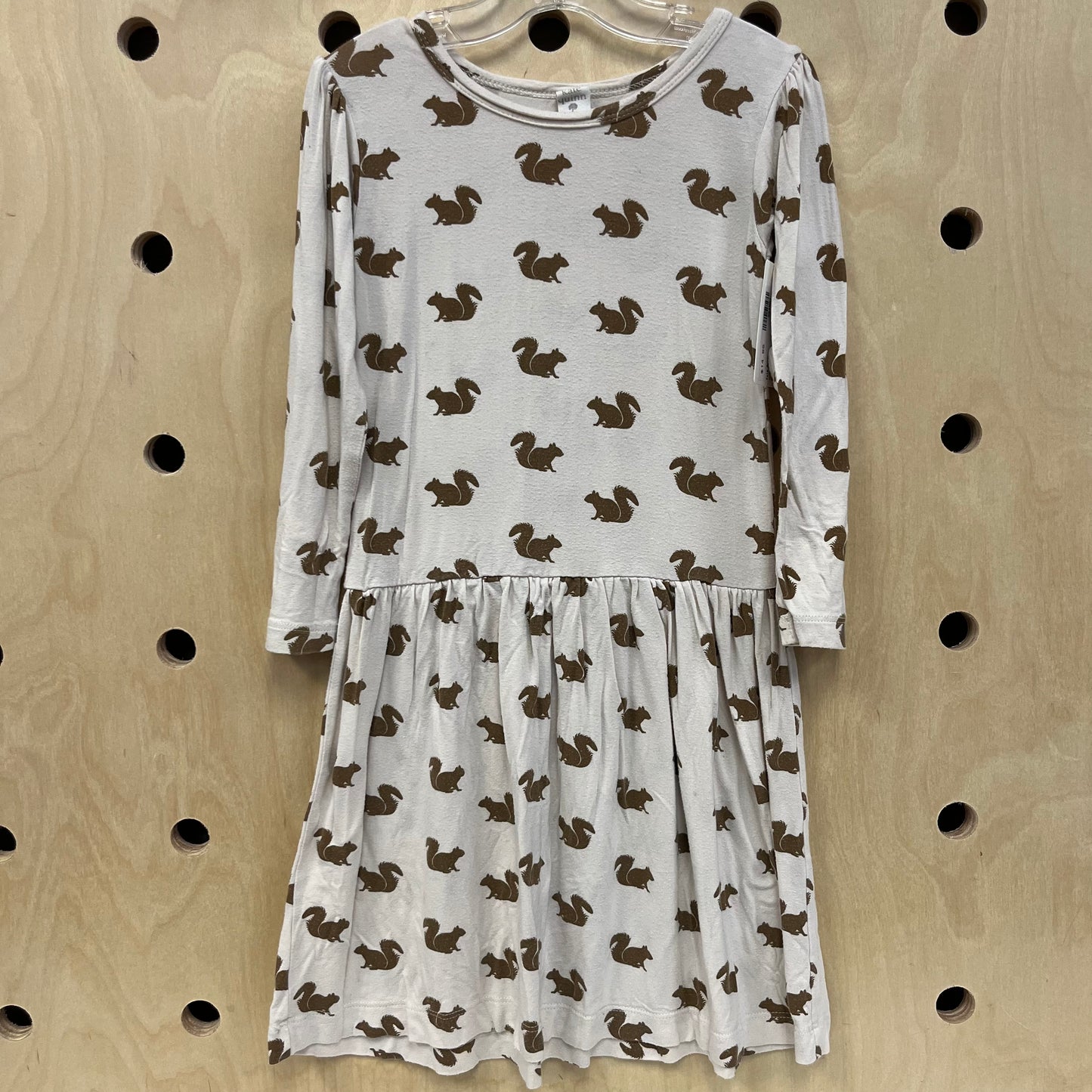 Cream Bamboo Squirrel Dress
