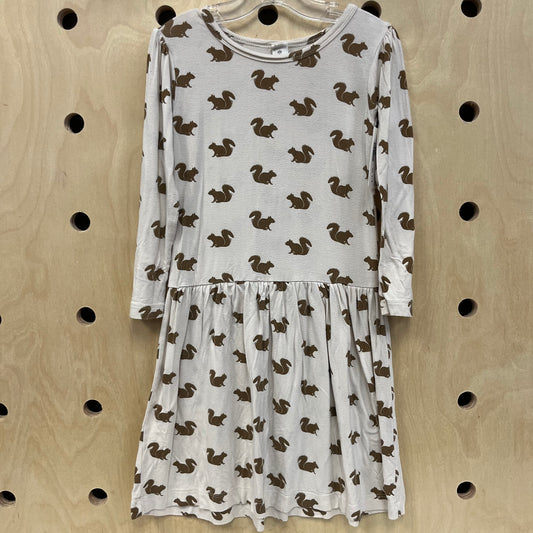 Cream Bamboo Squirrel Dress