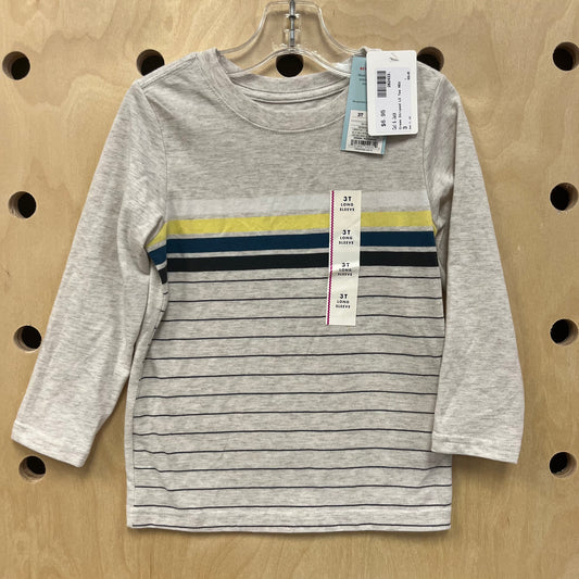 Cream Striped LS Tee NEW