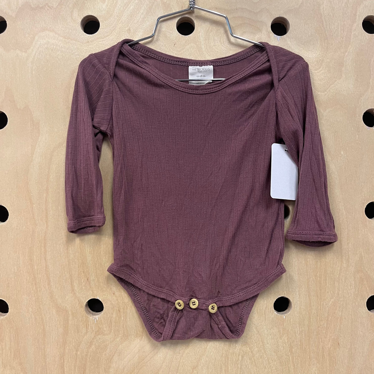 Plum Ribbed Organic Bodysuit