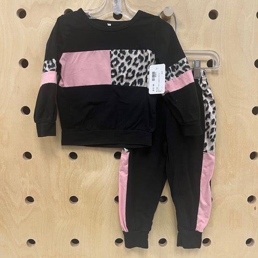 Black + Pink Leopard Outfit