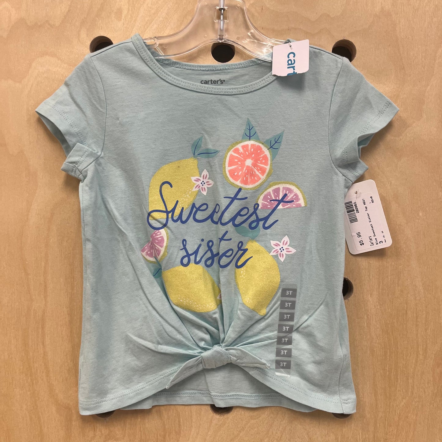 Blue Sweetest Sister Top NEW!