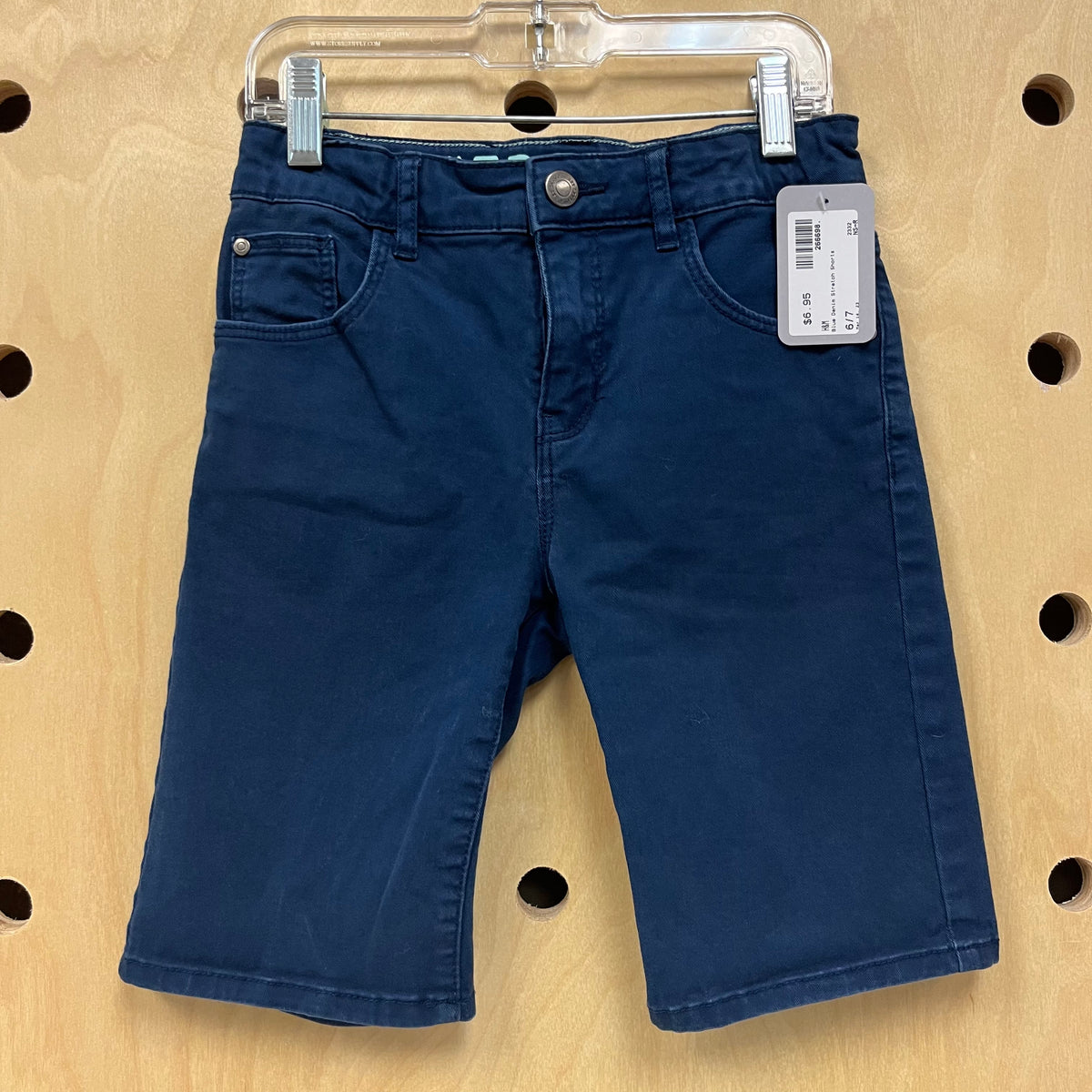 Blue Denim Stretch Shorts