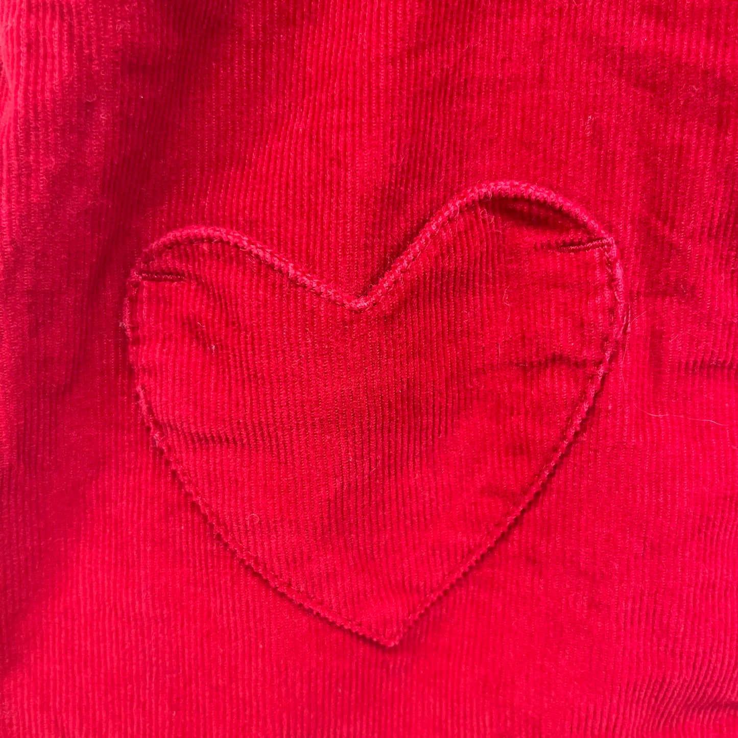 Red Corduroy Hearts Jumper