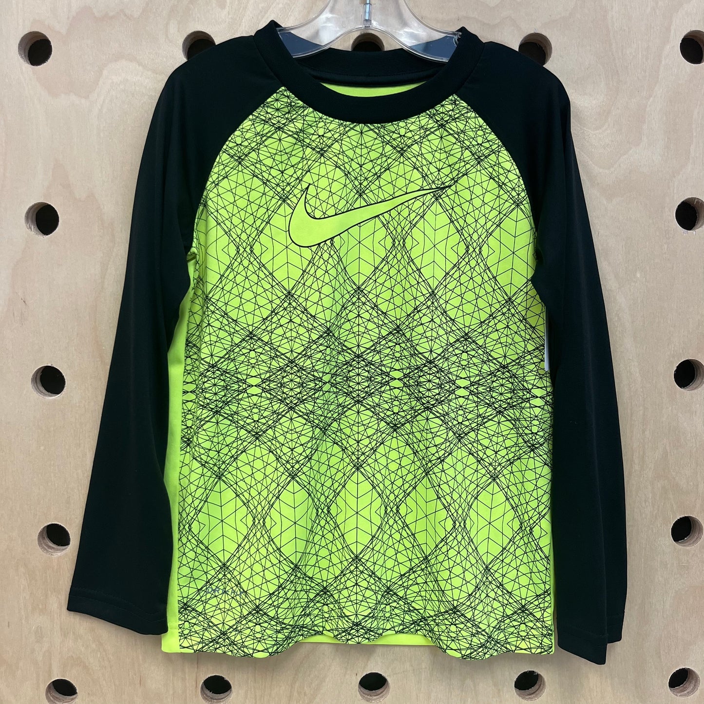 Black + Neon Green LS Tee