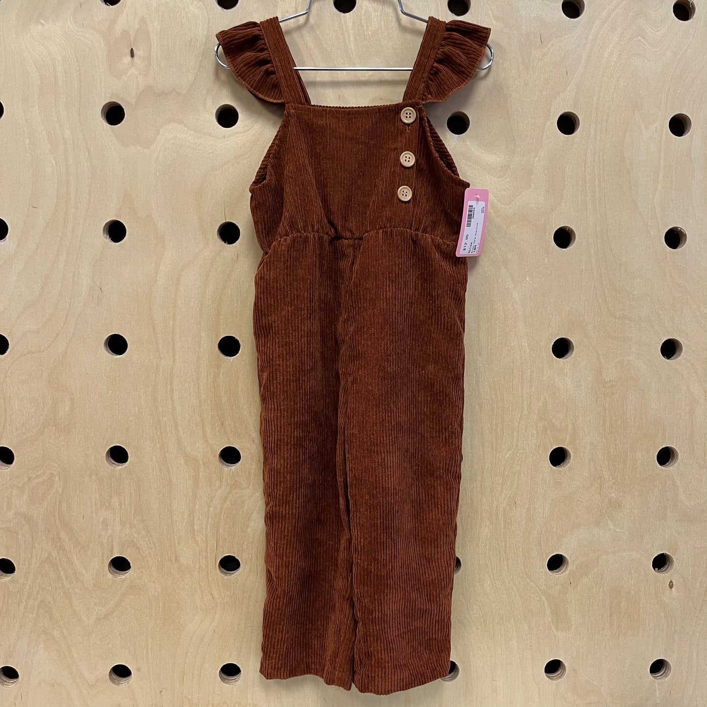 Brown Cord Overalls