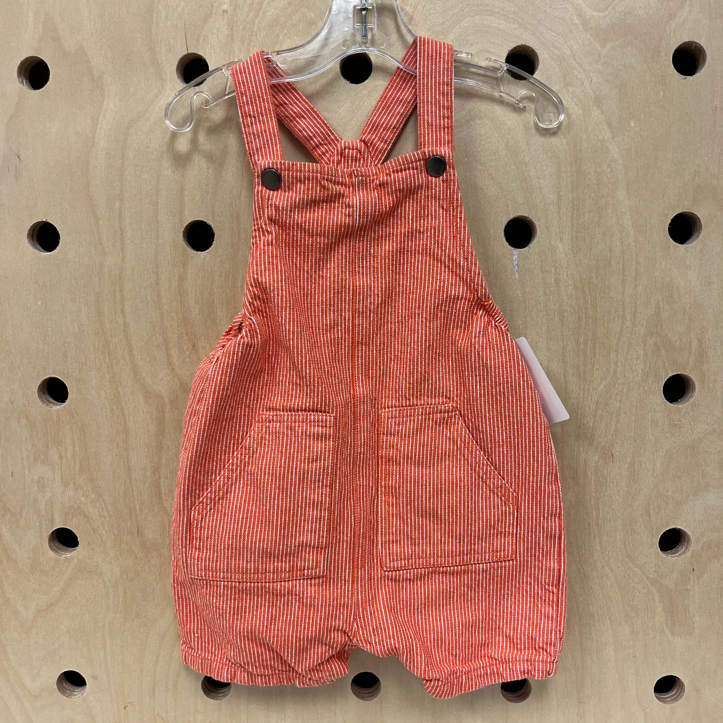 Orange Striped Shortalls