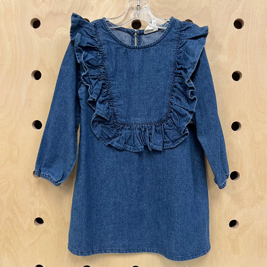 Denim Ruffle Dress