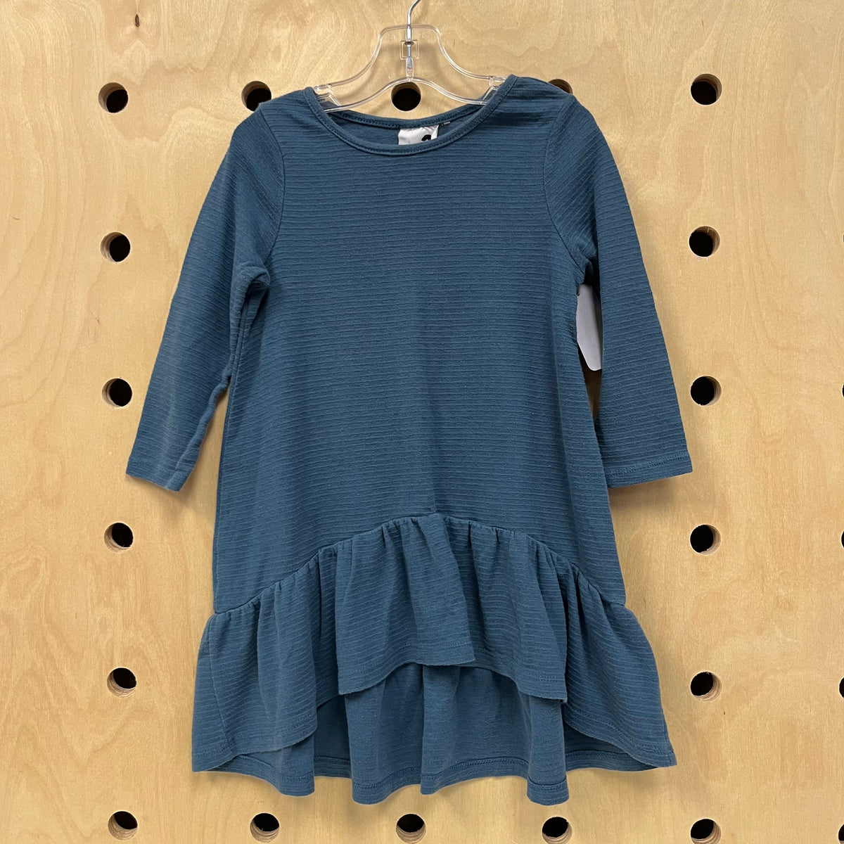 Blue Ribbed Dress